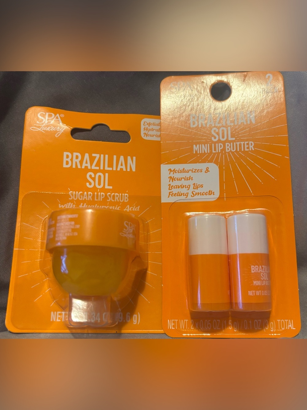 Brazilian Sol Orange Lip Care Duo - Sugar Lip Scrub & Mini Lip Butter